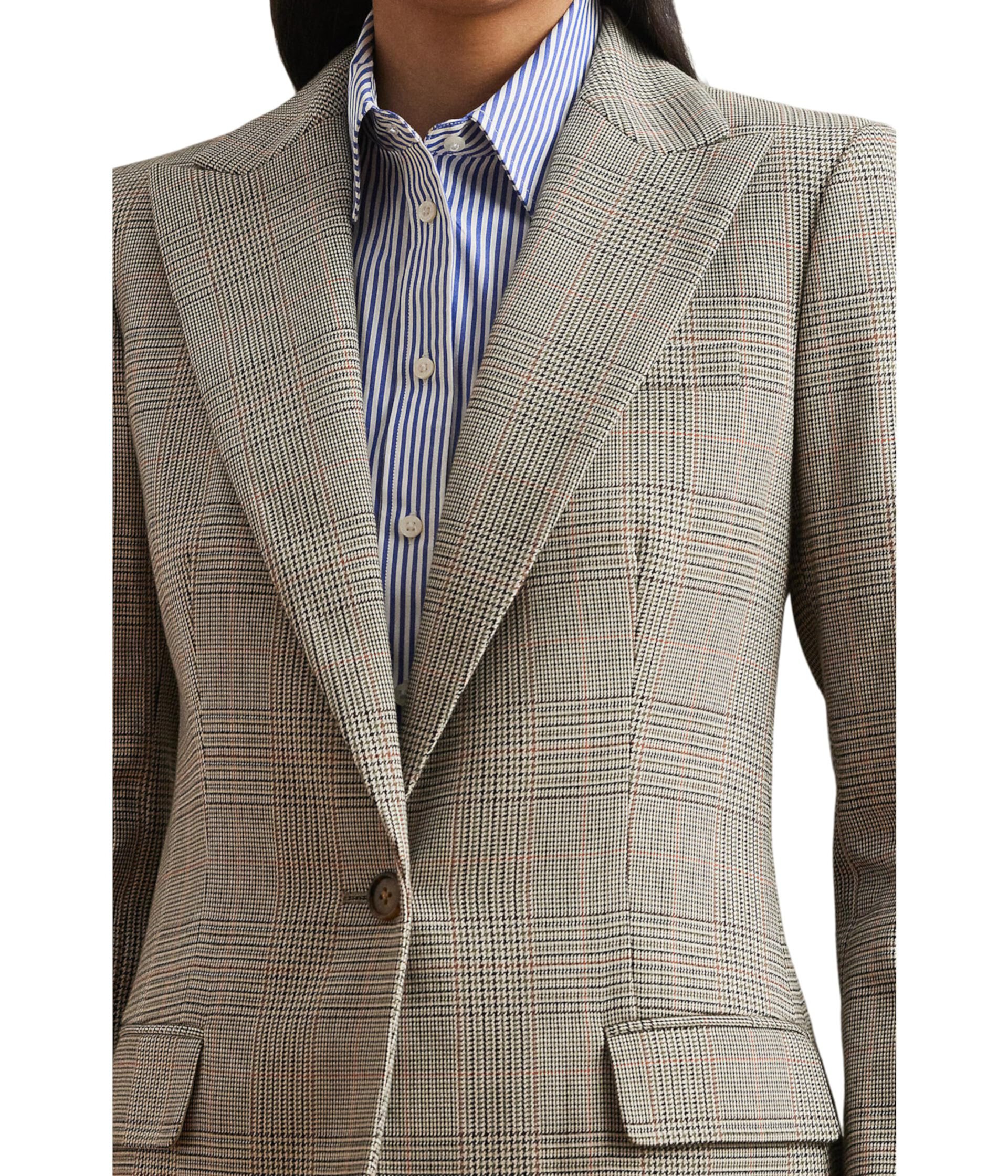 Glen Plaid Cotton Blend Twill Blazer LAUREN Ralph Lauren