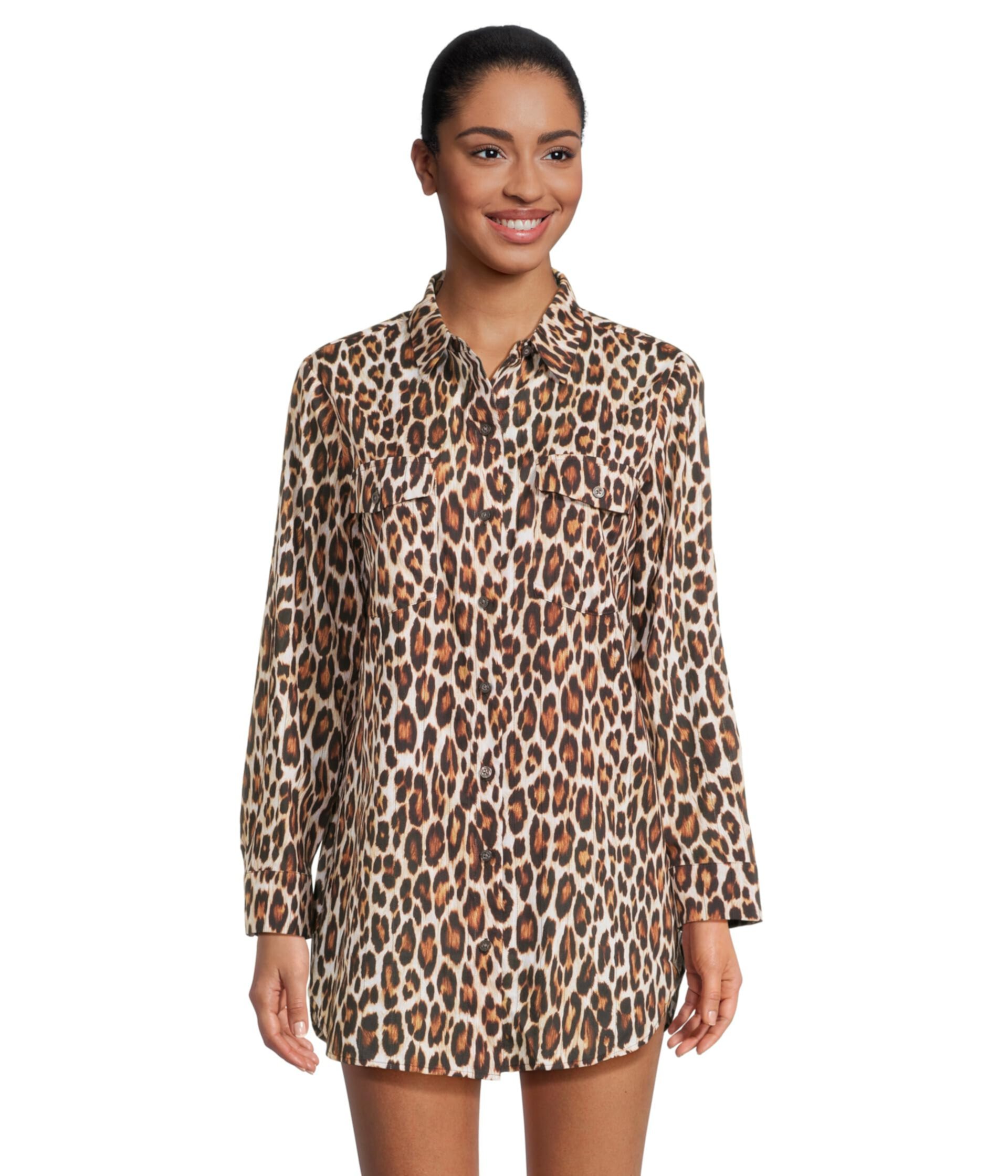 Leopard Boyfriend Shirt Tommy Bahama