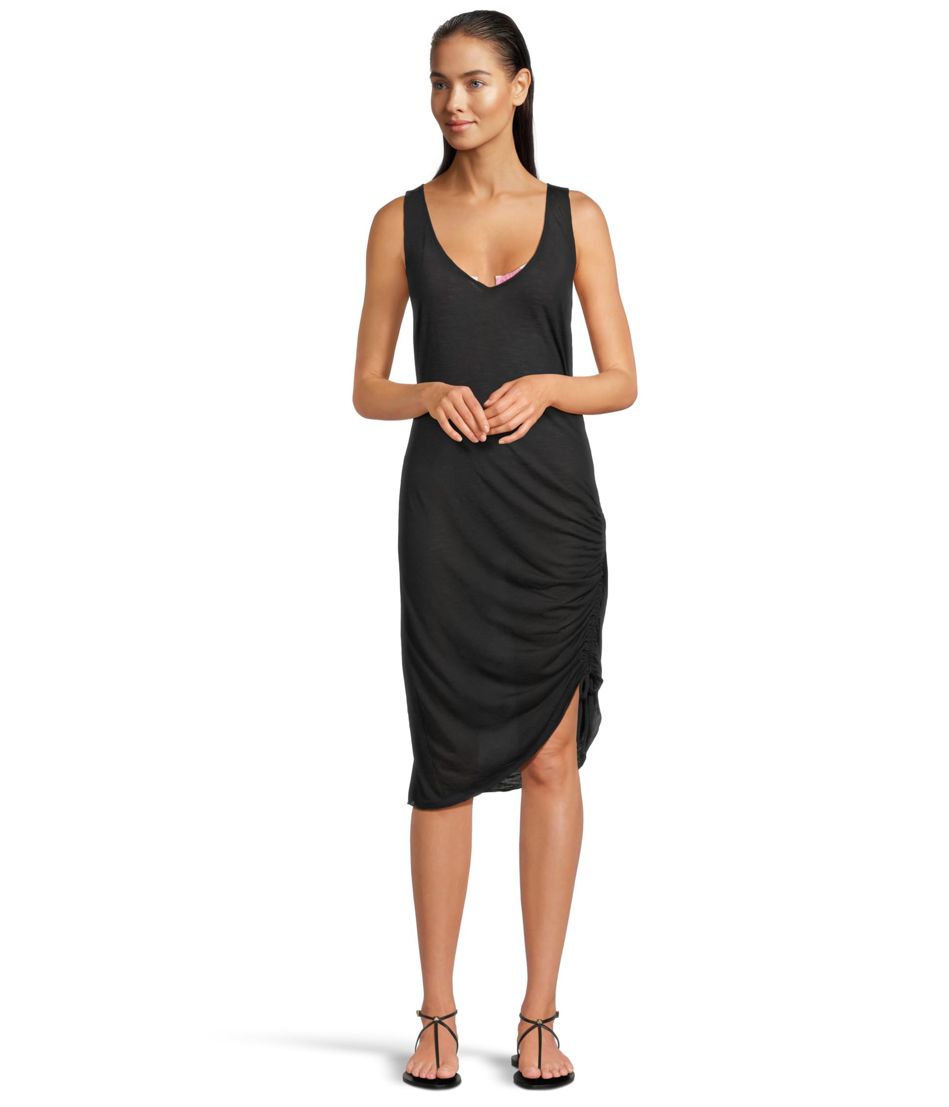 Breezy Basics V Neck Sleeveless Dress Cover-Up Becca