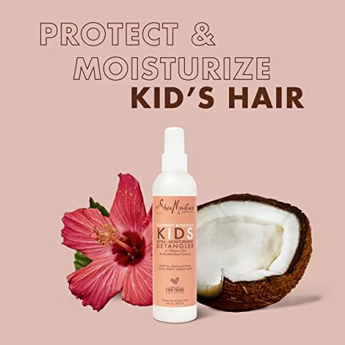 HAIR DETANGLER SPRAY FOR KIDS: Formulated with certified organic coconut oil and shea butter, this detangling spray is the perfect solution for managing your child’s wild, unruly hair. SheaMoisture