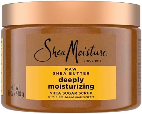 SheaMoisture Shea Sugar Body Scrub For Moisturize And Restore Dry Skin Raw Shea Butter Deeply Moisturizing Body Scrub With 24h Shea Moisture Nutrients 12 oz SheaMoisture