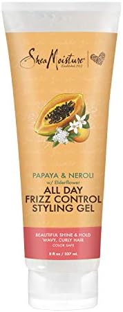 SheaMoisture Frizz Control Styling Gel for Curly Hair Papaya and Neroli Alcohol Free Hair Gel Oz, 8 Ounce SheaMoisture