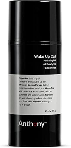 Anthony Wake Up Call, 3 Fl Oz, Face and Anti-Puffiness – Tired Skin Refresher & Moisturizer with Caffeine, Menthol, Green Tea, and Shea Butter Anthony