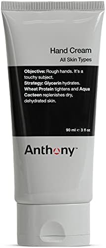 Anthony Hand Cream, 3 Fl Oz, Contains AHAs, Coconut Oil, Shea Butter, Glycerin, Aqua Cacteen; Heals, Hydrates, Soothes Dry, Chapped, Cracked Hands; Diminishes Tough Calluses Anthony