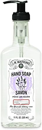 J.R. Watkins Liquid Hand Soap, Lavender, 11 Ounce (Pack of 6) J.R. Watkins