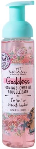 Bella & Bear Goddess Tropical Foaming Shower Gel | Body Wash & Bubble Bath 2 in 1 (6.7 oz) Bella and Bear