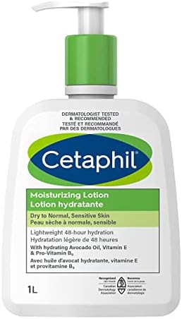 Cetaphil Moisturizing Lotion 1000 ml - 1 Litre, Dry to Normal Skin, Sensitive Skin, 33.8 Fl oz Cetaphil