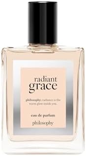 philosophy radiant grace eau de parfum - warm & floral women's perfume - with notes of carmelized sandalwood, jasmine & black cherry - long lasting fragrance philosophy