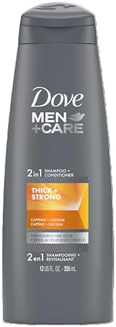 Dove Men+Care Thick and Strong Fortifying 2in1 Shampoo and Conditioner 12 FL OZ - Pack of 2 Dove