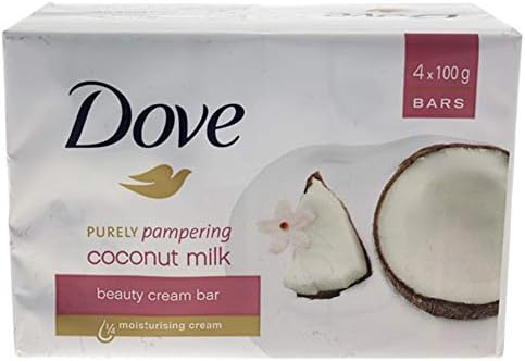 Dove Purely Pampering Coconut Milk Beauty Cream By Dove for Unisex - 4 X 3.5 Oz Bar Soap, 4count Dove