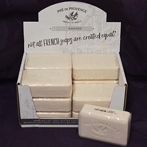 Case of 12 Pre de Provence Amande Almond Fragrance 250 gram shea butter extra large soap bars Pré de Provence