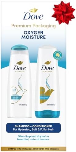 Dove Shampoo and Conditioner Set, Oxygen Moisture – Volumizing Hair Treatment for Fine Hair, 12 Oz Ea Dove