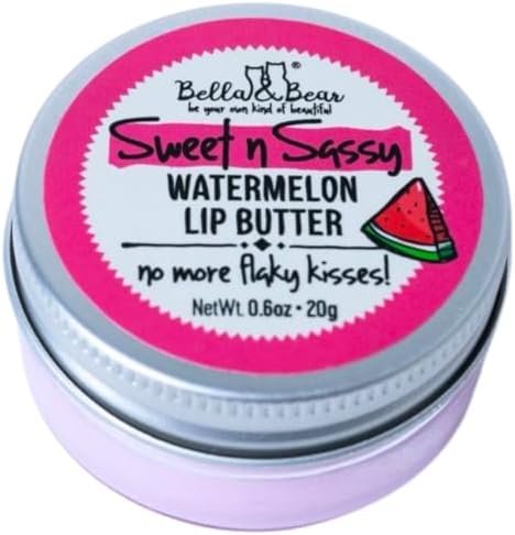 Bella & Bear Sweet 'n' Sassy Vegan Watermelon Lip Butter, 0.6 oz Bella and Bear