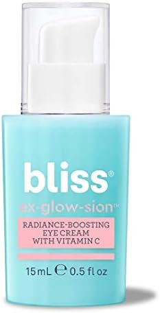 Bliss Ex-glow-sion Eye Cream | Facial-Brightening Eye Cream with Vitamin C | Moisturizing | Vegan | Cruelty-Free | Paraben-Free | 0.5 fl. oz Bliss