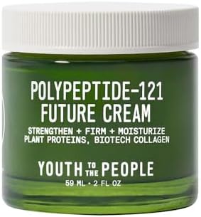 Youth To The People 121-Polypeptide Future Cream (2 fl oz), Firming Face Moisturizer, Reduce Fine Lines, Improve Elasticity, Vegan Collagen Peptide, Plant Proteins + Ceramides, Fragrance-free Youth To The People