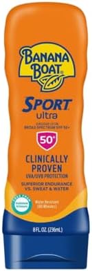 Banana Boat Sunscreen Sport Performance Broad Spectrum Sun Care Sunscreen Lotion - SPF 50, 8 Fl Oz (Pack of 1) Banana Boat