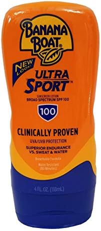 Banana Boat Spf#100 Sport 4 Ounce Sunscreen Lotion (118ml) (3 Pack) Banana Boat