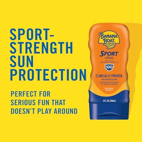 Banana Boat Sport Performance Sunscreen Lotion SPF 100, 4-ounce Bottles (Pack of 2) by Banana Boat Banana Boat