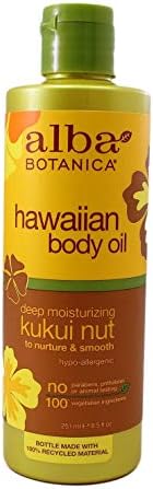 Alba Botanica Hawaiian Body Oil Kukui Nut 8.5 Ounces 2 Pack Alba Botanica