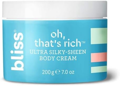 Bliss Oh, That's Rich Ultra Silky-Sheen Body Cream | Instantly Absorbs | Smooth & Soothe the Driest Skin | Paraben Free, Cruelty Free | 7.0 oz Bliss