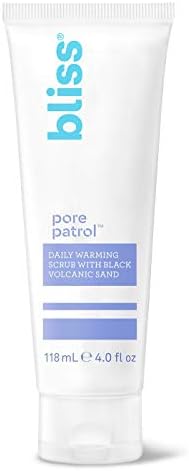 Bliss Pore Patrol Warming Daily Purifying Scrub - 4.0 Fl Oz - Oil-Free Exfoliating Scrub - Safe for Sensitive Skin- Visibly Minimizes Pores - Clean- Vegan & Cruelty-Free Bliss