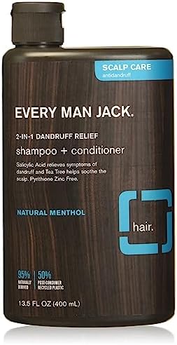 EVERY MAN JACK Scalp Relief Shampoo + Conditioner, 13.5 FZ Every Man Jack