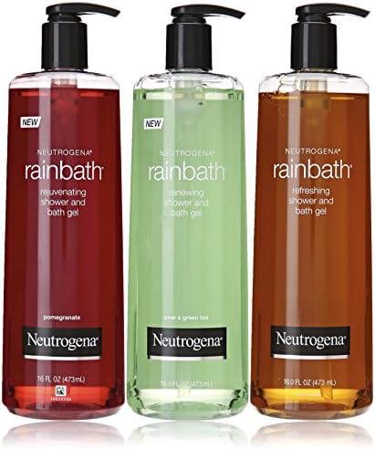 Neutrogena Rainbath Multi-pack of 3, 1 Original Formula, 1 Pomegranate and 1 Pear & Green Tea, 16 fl oz bottles Neutrogena