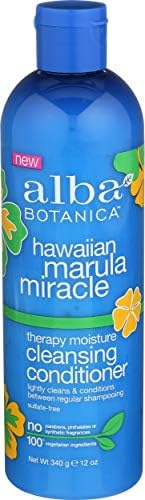 Alba Botanica Hawaiian Marula Miracle Haircare Therapy Moisture Cleansing Conditioner, 12 Ounce Alba Botanica