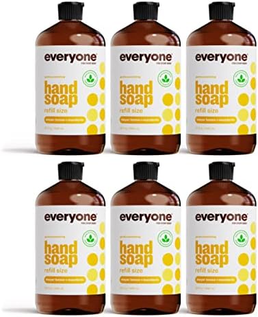 Everyone Hand Soap Refill, 32 Ounce (Pack of 6), Lavender and Coconut, Plant-Based Cleanser with Pure Essential Oils Everyone