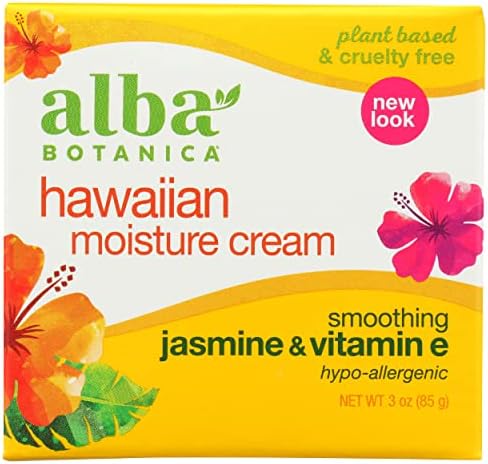 Alba Botanica Hawaiian Moisture Cream Smoothing Jasmine and Vitamin E - 3 oz Alba Botanica