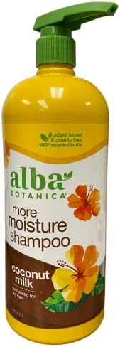 Alba Botanica More Moisture Shampoo, Coconut Milk, 34 Oz Alba Botanica