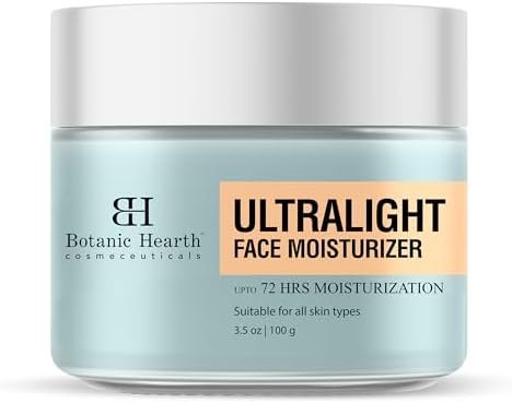 Botanic Hearth Daily Hydration Moisturizer with Hyaluronic Acid, Green Tea Extract | All Skin Type | 3.5 fl oz | 100 g Botanic Hearth