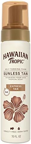 Hawaiian Tropic Sunless Tan 1 Hr. Express Self-Tanning Foam, 7oz | Express Tan, 1 Hour Self Tanner, Sunless Tanner, Sunless Tanning Foam, 7oz Hawaiian Tropic