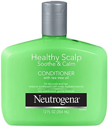 Neutrogena Tea Tree Oil Conditioner - Soothing & Calming for Healthy, Moisturized Hair & Scalp, pH-Balanced, Paraben-Free, Phthalate-Free, Safe for Color-Treated Hair, 12 fl oz Neutrogena