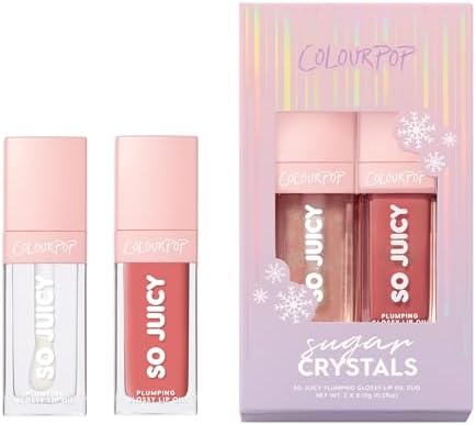 ColourPop Sugar Crystals So Juicy Plumping Glossy Lip Oil Duo (2 Count) Colourpop