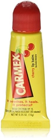 Carmex Lip Balm Tube Fresh Cherry SPF#15 0.35 Ounce (12 Pack) Carmex