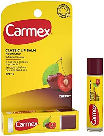 Carmex Click-Stick Moisturizing Lip Balm SPF 15 Cherry 0.15 oz (Pack of 8) Carmex