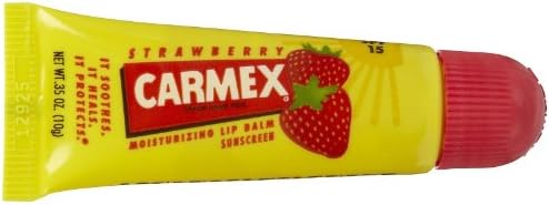 Carmex Strawberry Flavor Moisturizing Lip Balm Tube SPF 15 Carmex