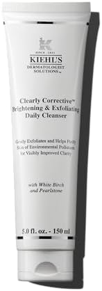 Kiehl's Clearly Corrective Brightening & Exfoliating Daily Cleanser, Gentle Face Wash for All Skin Types, Purifies & Exfoliates, Removes Dirt & Oil, with White Birch Extract & Peony Extract - 5 fl oz Kiehl's