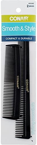 Conair Hard Rubber Pocket and Barber Comb 2 ea (Pack of 3) Conair