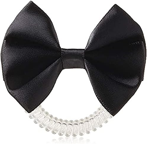 Invisibobble Bowtique Hair Bow with Invisibobble Original Slim Hair Scrunchie for Girls and Women, True Black Invisibobble