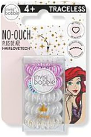 invisibobble Kids Spiral Hair Ring - No-Ouch Coil Hair Ties with Strong Grip, Non-Soaking, High Wearing Comfort Updo Tool for Girls Toddlers and Kids (Princess Ariel (5-Pack)) Invisibobble