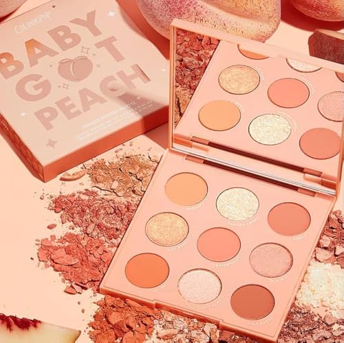 Colourpop "Baby Got Peach" Shadow Palette - 9 Pan Eyeshadow Palette Full Size, No Box Colourpop