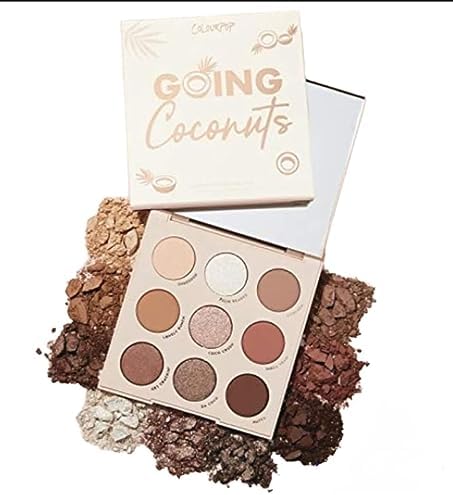 Colourpop ''Going Coconuts'' Shadow Palette - 9 Pan Eyeshadow Palette Full Size, No Box, 0.03 Ounce Colourpop