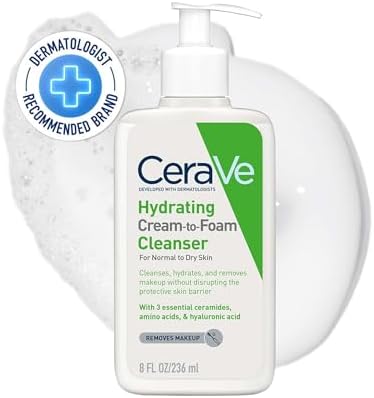 CeraVe Foaming Facial Cleanser | Daily Face Wash for Oily Skin | Hyaluronic Acid + Ceramides + Niacinamide | Fragrance Free & Paraben Free | Non - Drying Oil Control Face Wash | 8 Fluid Ounce CeraVe