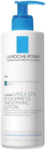 La Roche-Posay Lipikar Urea 10% Roughness Smoothing Lotion, Body Lotion For Dry Skin With 10% Urea + Shea Butter + Allantoin, Rough And Bumpy Skin Lotion, Softens & Smooths Skin With 1 Application La Roche-Posay