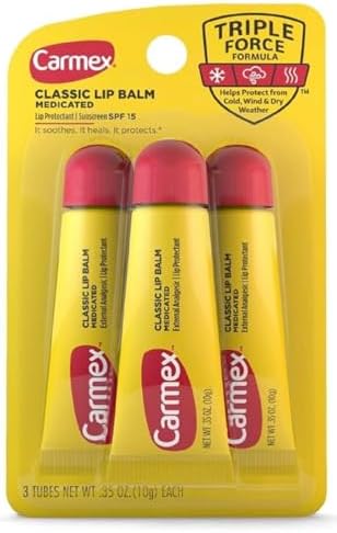 Carmex Classic Lip Balm, 0.35 Ounce (Pack of 3) Carmex