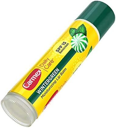 Carmex (1) Stick Daily Care Moisturizing Lip Balm - Wintergreen - SPF 15 Sunscreen Water Resistant (80 Minutes) - Net Wt. 0.15 oz Carmex