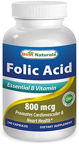 Best Naturals Folic Acid 800 mcg 240 Capsules Best Naturals