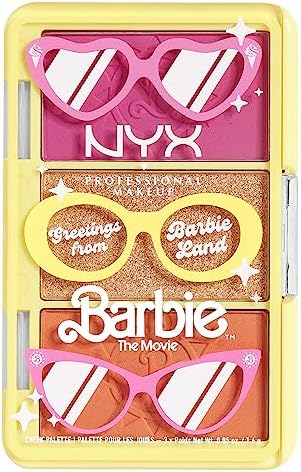 NYX PROFESSIONAL MAKEUP BARBIE, Mini Cheek Palette - Greeting From BARBIE Land Nyx